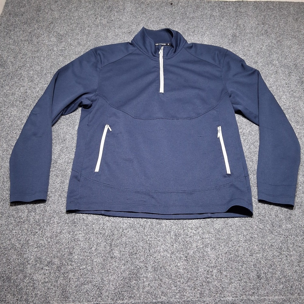 Magellan Outdoors MagCool Mens Blue Quarter Zip Pullover Jacket Size M Adventure